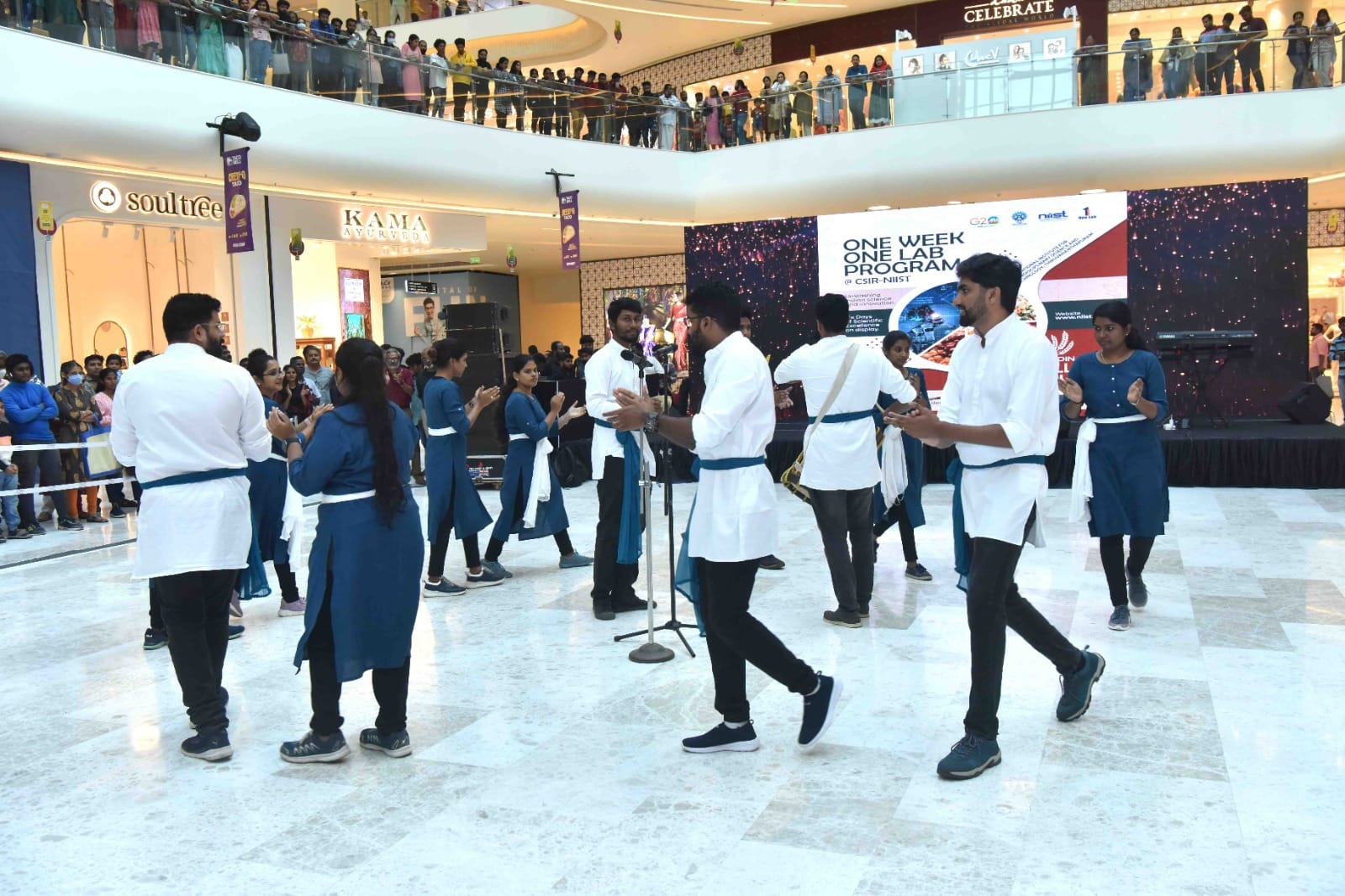 Flash mob and street drama performed by NIIST student community at Lulu mall for the promotion of Millet festival and One Week One Lab program of CSIR-NIIST